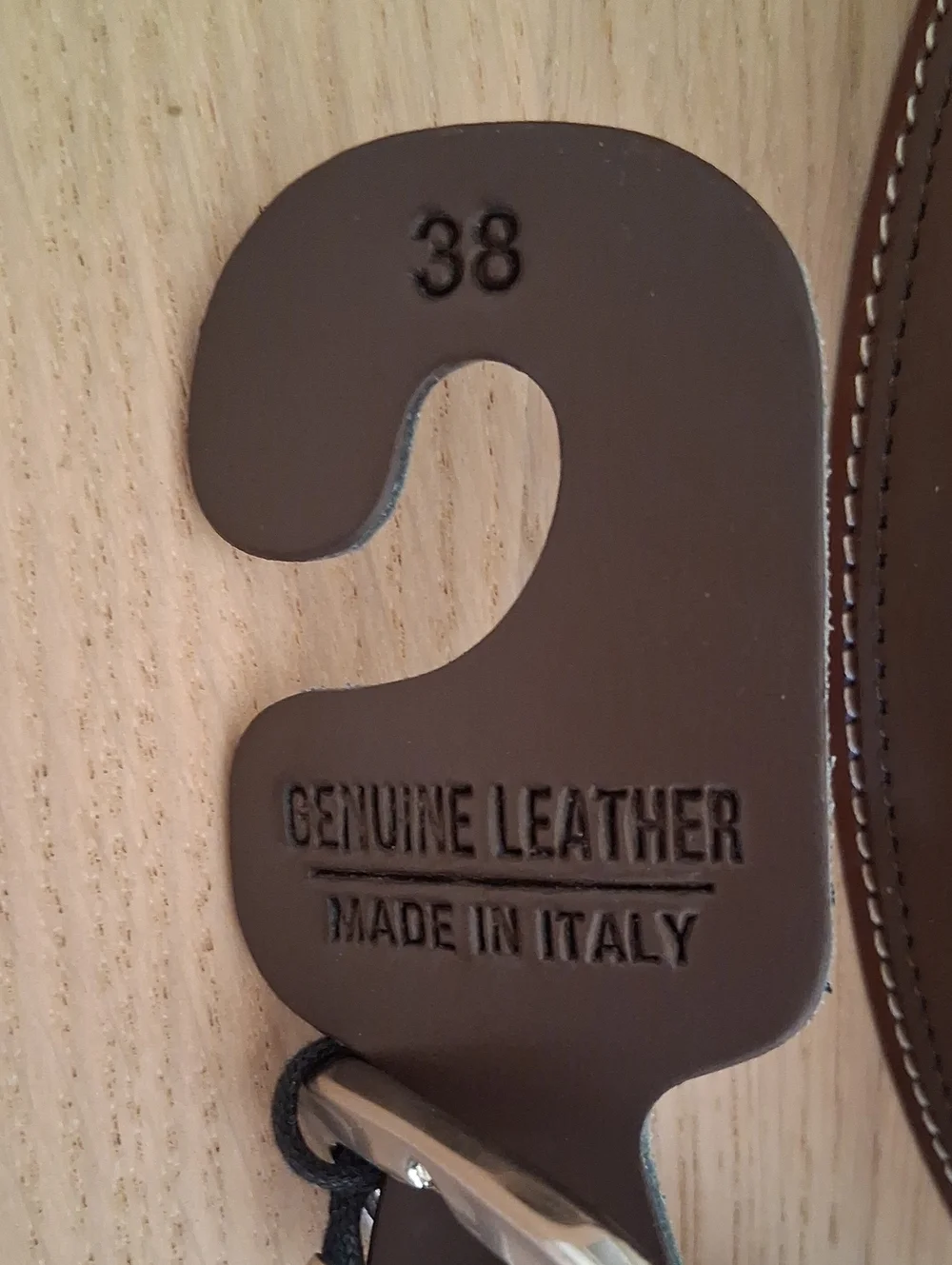 NWT Mens Italian Belt in Rich Espresso Suede Silver Tone Buckle